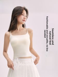 Miiow | Cat Woman Strapless Vest Womens Summer New Integrated Chest Pad Seamless Bra Underwear Outdoor Wear Base Layer Beautiful Back