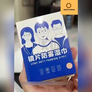 KW 100pcs Anti-Fog Lens Wipes - Eye Glasses Cleaner Wipes | Individually Wrapped Quick-Dry Lens Wipes