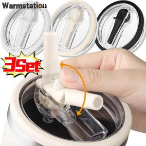 3/1pcs Tumbler ống hút lật nắp thay thế phù hợp cho Stanley Mugs tràn bằng chứng giật gân kháng 40oz nắp cốc vại Cốc có ống hút Bìa