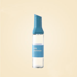 New 500ml Automatic Opening Glass Oil Bottle Four Colors Pouring No Oil Leakage Easy to Clean Oil Dispenser for Kitchen