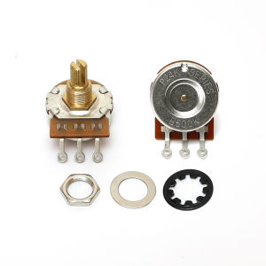 10pcs กีตาร์ Potentiometers 24 ฟันเพลาด้าย 3/8 "หม้ออะไหล่กีตาร์500 K/250 K ตัวเลือก