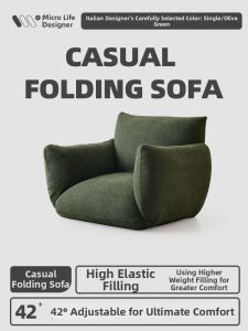 WEIWU | Foldable Single Person Sofa for Small Spaces Living Room Balcony Use