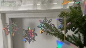 6Pcs 3D Paper Christmas Decoration Snowflake Hanging Xmas Tree Pendant Ornaments for New Year Home Decor 2026 Navidad Accessory