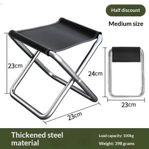 Portable Folding Chair Bench Fishing Stool Travel Camping Horse Stool Stools Train Subway Queuing Portable Stools Tool【SMQ】