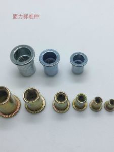 Pull Rivet Nut Flat Head Rivet Nut Blind Nut Color Zinc Knurling Puller M3 M4 M5 M6 M8 M10 M12