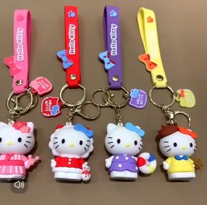 (READY STOCK)Keychain Kitty Storage Toy Fashion Cartoon Trendy Schoolbag Pendant Doll卡通凯蒂猫钥匙扣可爱包包挂件 rantai kunci