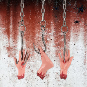 Halloween Horror Fake Arm Hand Simulation Scary Arm Cut Off Hand Bloody Supplies Halloween Bloody Props Haunted Party Decoration