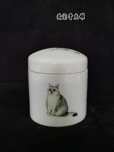 Pet Funeral Urn Commemorative Tank Jingdezhen Ceramic Dogs and Cats Funeral Products Pet Paradise House