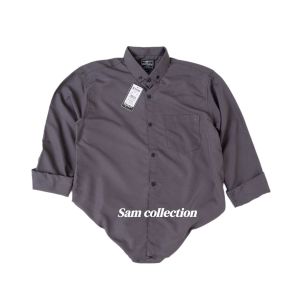 kemeja polos pria warna PUTIH lengan panjang jumbo bigsize M-XXXL kemeja putih lengan panjang