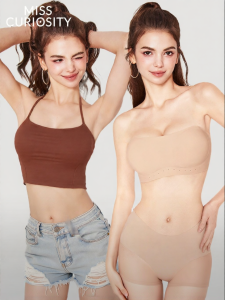 Miss Curiosity | Slip-Resistant Strapless Bra For Small Breasts Gathering