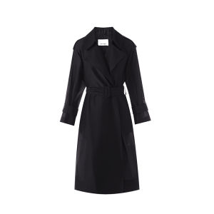 Lancy from 25 Vintage Long Waist-Cinched Slim Fit Coat Elegant Commute Outerwear Cotton Silk Blend Autumn New Arrival