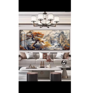 Tranh Phong Cảnh Tráng Gương Cao Cấp 24 Mẫu Trang Trí Phòng Khách - Decor tranh núi non sông nước thư giãn
