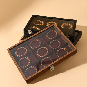 Large Size Dustproof Roof Window Covered Bracelet Storage Box Buddha Beads Wristband Case Bracelet Chain Jewelry Box