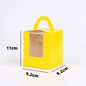 1/2/4/6/12 Viên Đóng Giấy Cốc Hộp Đóng Gói Bánh Ngọt Hộp Muffin Xách Tay Hộp Bánh Trứng Hộp Đóng Gói Đồ Ngọt Bánh Ngọt Tây