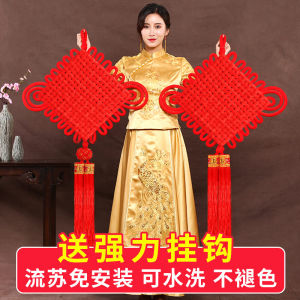 New Home Decoration Hanging Ornament Large Velvet Fabric Lucky Character Indoor Hanging Decorations Festive Celebration Supplies