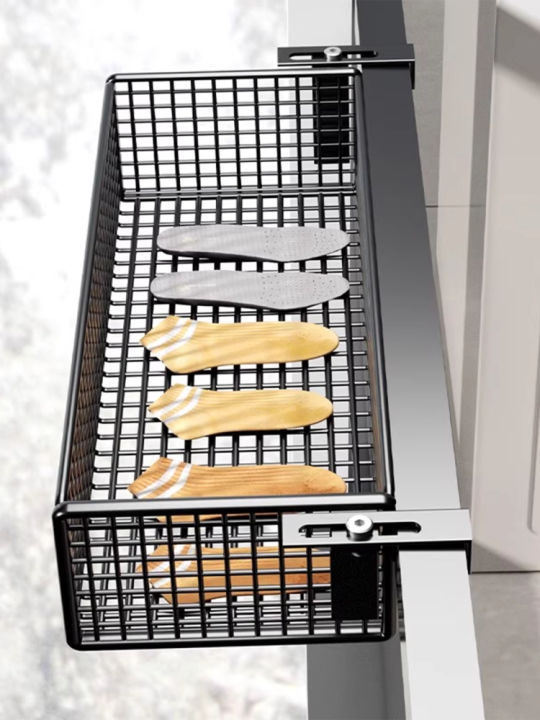 Sill Rack Adjustable Window Sill Storage Rack Kitchen Organizer Metal Balcony ...