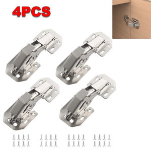 2/4CS 90 Degree Steel Cabinet Hinges No-Drilling HoleHydraulic Buffer Hinge Kitchen Cabinet Cupboard Hinges Furniture Hardware