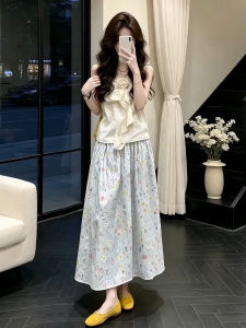 Ge·an·fei | Váy Dài Không Tay Phong Cách Pháp Mùa Hè
