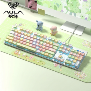 AULA | Office and Gaming Wired 104-Key Mechanical Keyboard