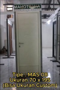 MAHOTTAMA - Pintu Kamar Mandi Toilet WC Jalusi / Tidur Rumah Utama Aluminium 70 x 195cm Rumah 1 Set Kusen Kunci Handle Engsel Bisa Custom Ukuran Geser / Sliding Door - MAS08