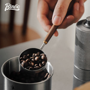 Bincoo Coffee Spoon Long Handle Walnut Wood Handle Coffee Powder Measuring Spoon 304 Stainless Steel Coffee Spoon