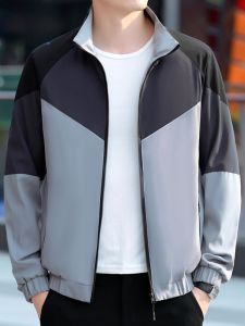 ROMON | Lormen Mens Jacket Outerwear Spring Autumn New Style Windproof Outdoor Casual Sports Fleece Zipper Long Sleeve Standard Fit