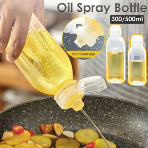【BUY1 TAKE 3】 300/500ML Oil Bottle/Plastic Condiment Squeeze Bottles/Kitchen Ketchup Salad Olive Oil Bottles Leak-Proof Plastic Oil Dispenser Bottle with Squeeze Press - High Temperature Resistant Kitchen Condiment Bottle