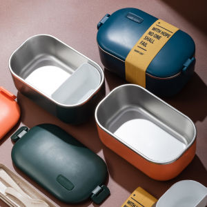 กล่องอาหารเพิ่มความร้อนกล่องอาหารกลางวันปิ่นโตแบบพกพาสะดวกเก็บความร้อนยาวพิเศษสำหรับนักเรียนออฟฟิศกล่องอาหารกลางวันสแตนเลส304สามารถเสียบไฟฟ้าได้