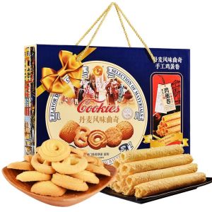 JINZUN | Danish Flavor Cookie Rolls Snacks Gift Box for Seniors