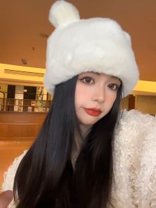 Heabety🎀 Cute Bear Ears Hats Winter Women Girl Warm Soft Comfortable Caps Exquisite Solid Color Casual Knitted Hats Fashion Accessories
