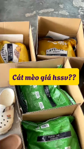 CÁT ĐẤT SÉT LAPAW - Cát mèo đất sét quốc dân dùng là mê (gói 8L / 4kg)