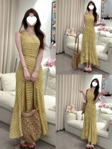 Karrar betsey | Slim Waist Long Irregular Sleeveless Summer Dress