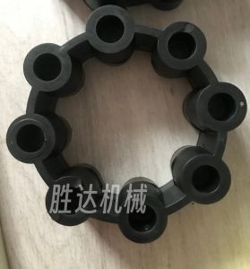 ข้อต่อแบบแกนเหล็ก ยาง PU ยืดได้ แผ่นรองรับแรงกระแทก พร้อมเสาเหล็กและวงแหวนยาง ล้อดูดซับแรงกระแทกแบบพลัม