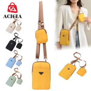 2 in 1 Sling Phone Pouch Mini Cross body Travel Bag with Coin Pouch Small Sling Lightweight with Strap for Makeup Cellphones Lipsticks Keys Holder Shopping Outdoor Shoulder Pouch