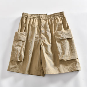 Mens Outdoor Functional Quick Dry Breathable Casual Loose Five-Quarter Shorts Summer Workwear Straight Leg Pants