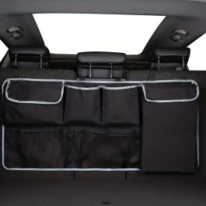 1pc Car Organizer Trunk Storage Bag Multi-Functional Car Trunk Organizer Back Seat Storage Bag with 3 Straps for SUV for MPV