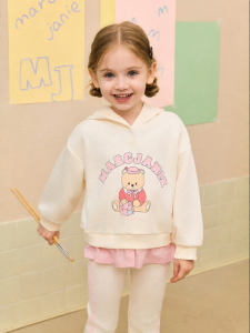 Marc&Janie | Tunic-Style Alphabet and Bear Hoodie Autumn