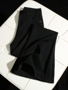 La Chapelle High Waist Flared Jeans Womens Black Summer New Style Long Pants Casual Wear Bootcut Denim Trousers Floor-Length