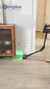 Simplus Vacuum Cleaner Cordless 27000Pa Suction Power With Mite Remove Brush Green Light Detection Bendable Design 6 Suction Settings LED Touchscreen Hyper Suction-S8 Flex Pro