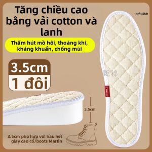 ZHIHAOEN | Đệm Giày Tăng Chiều Cao Kháng Khuẩn Hấp Thụ Mồ Hôi Không Nhìn Thấy