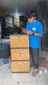 LEMARI PLASTIK TABITHA DIAMOND 3 SUSUN LEMARI PAKAIAN MINIMALIS CABINET SERBAGUNA - WARNA