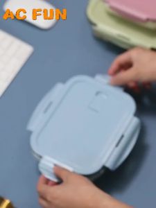 ACFUN High Borosilicate Glass Crisper Box Sealed Bento Lunch Box Keeper Crisper Leak Proof Box Microwave Food Container