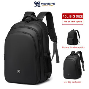 MENSPE Fashion Large Size Backpack Waterproof Film Backpack Travel Backpack Business Laptop Backpack Large Capacity Casual Backpack Suitable For 17.3-inch Laptop