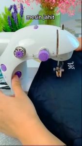 PAKET 5IN1 MESIN JAHIT MINI PORTABLE+MEJA+SEWING KIT FREE JARUM MESIN 12PC