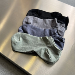 Strict Selection of Quality! 3 Pairs Combed Yarn Blended Cotton Stretch Plaid Summer Thin Men Boat Socks Short Socks