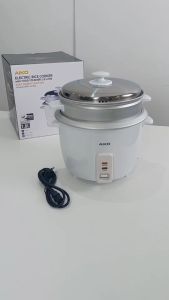 AIKO AR-18 หม้อหุงข้าวไฟฟ้า 1.8 ลิตร หุง อุ่น นึ่ง electric rice cooker with food Steamer 1.8 L keep warm function