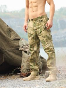 Tactical Cargo Pants Mens Outdoor Climbing Camouflage Military Fan Training Pants Resistant to Scratches And Wear Workwear