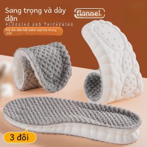 Miếng Lót Giày Dày Dặn Lông Cừu Ấm Áp Miếng Lót Giày Nữ Mùa Đông Chống Lạnh Siêu Mềm Giày Bken Kiểm Soát Mùi Thấm Giảm Đau