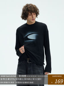 Áo Thun Dài Tay in Hình Logo Lớn Co Giãn Thoải Mái Thoáng Khí Thường Ngày Mùa Thu Phong Cách Đường Phố Tay Rộng Cổ Tròn