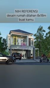 JASA DESAIN RUMAH | DESAIN MINIMALIS MODERN 8x18M